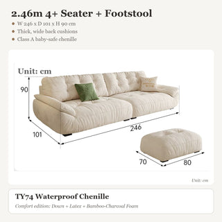 2.46m 4+ Seater + Footstool