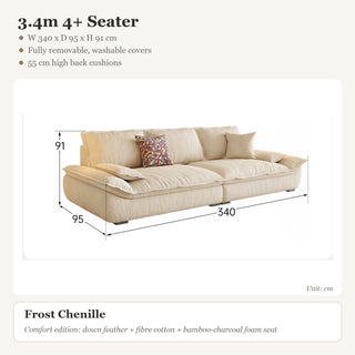 3.4m 4+ Seater · Frost Chenille