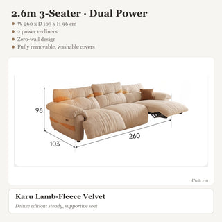 2.6m 3-Seater · Dual Power