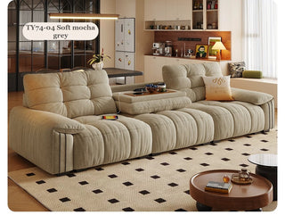 Soft mocha grey chenille