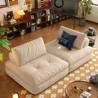 Orumola Block Fabric Sofa in a living room