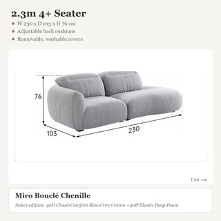 2.3m 4+ Seater