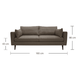 Benz 2.5 Seater Fabric Sofa by Zest Livings (Eco Clean | Water Repellent) Singapore