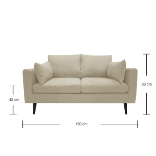 Benz 2 Seater Fabric Sofa by Zest Livings (Eco Clean | Water Repellent) Singapore