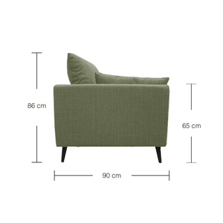 Benz 3 Seater Fabric Sofa by Zest Livings (Eco clean | Water Repellent) Singapore