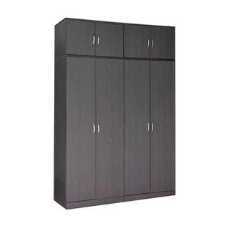 Megafurniture | Bernie 5ft Walnut Open Door Wardrobe | Open Door Wardrobe