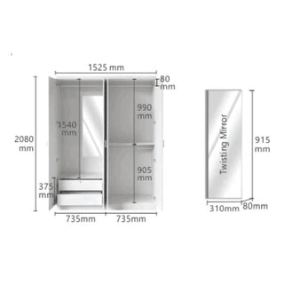 Megafurniture | Blanchard 5ft Open Door Wardrobe | Open Door Wardrobe