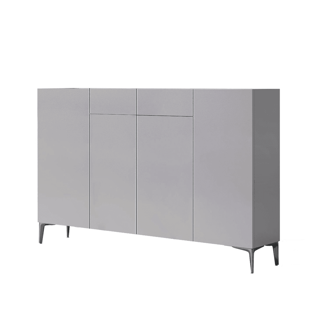 Breccan 4 Door Shoe Cabinet with Glossy Sintered Stone Top Singapore