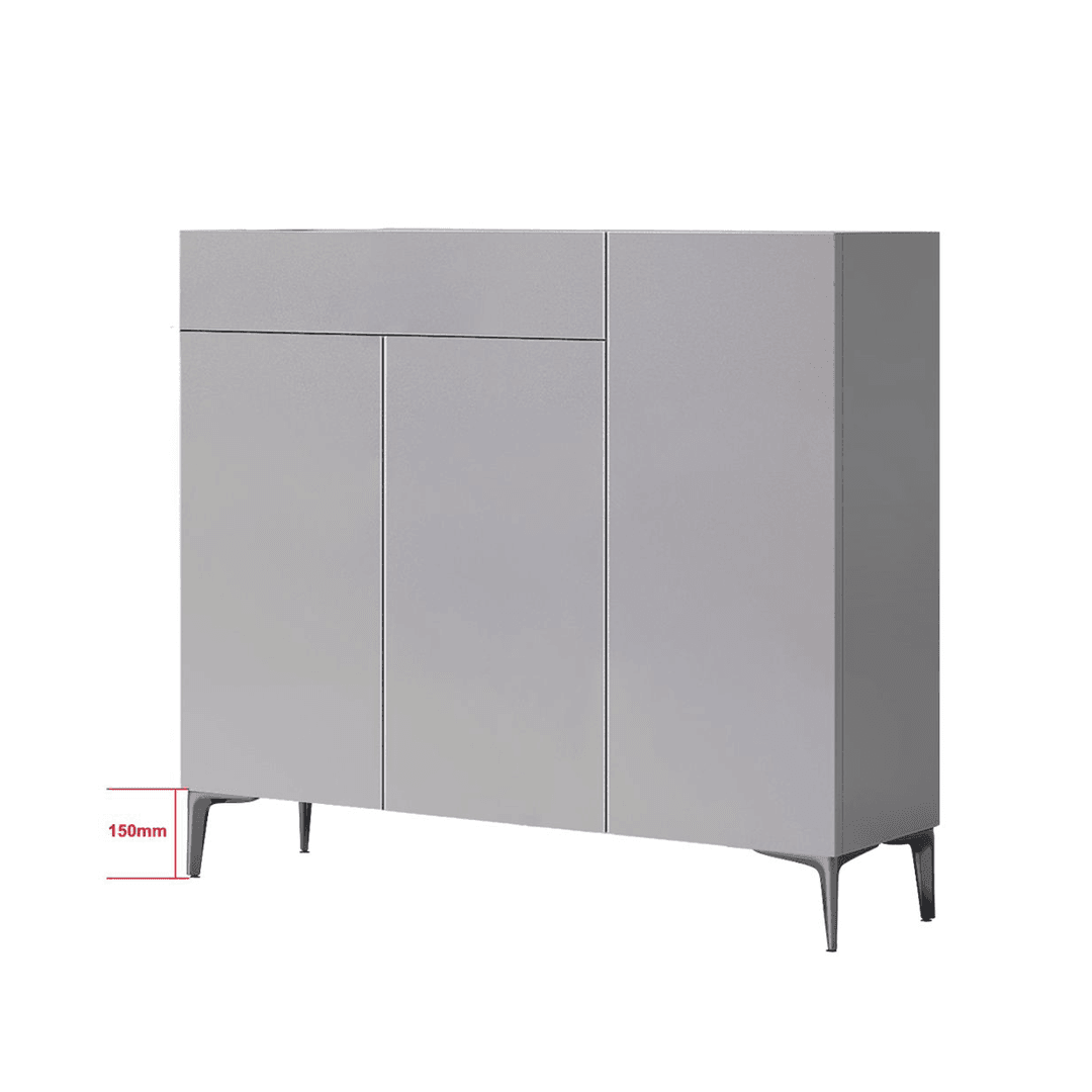 Breccan Junior 3 Door Shoe Cabinet with Glossy Sintered Stone Top Singapore