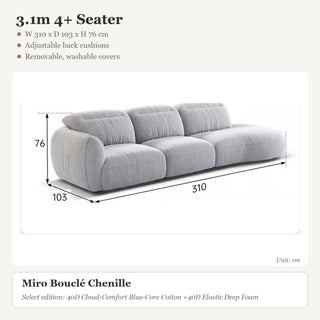 3.1m 4+ Seater