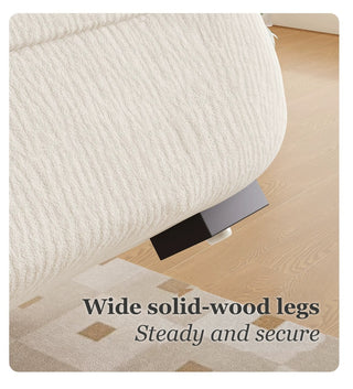 Wide solid-wood legs