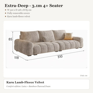 Extra-Deep · 3.1m 4+ Seater