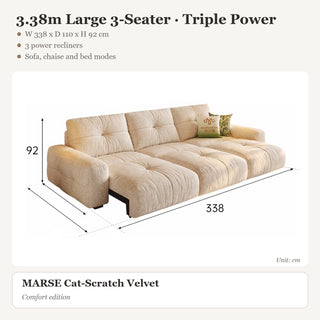 3.38m Large 3-Seater · Triple Power