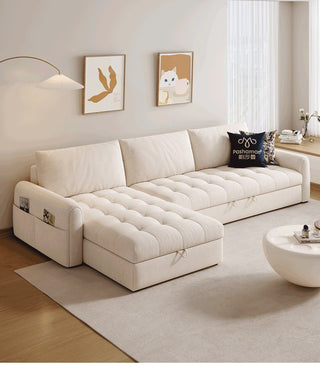 Halilia Marshmallow Fabric Sofa Bed, view 7