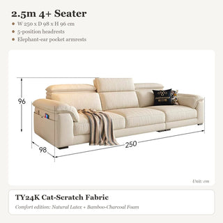 2.5m 4+ Seater