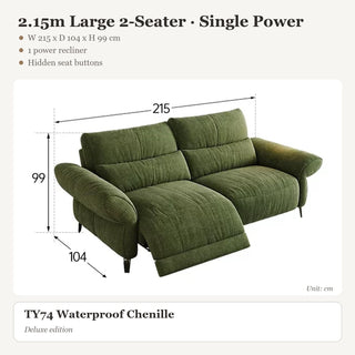 2.15m Large 2-Seater · Single Power