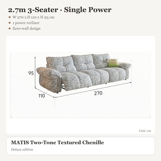2.7m 3-Seater · Single Power