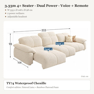 3.33m 4+ Seater · Dual Power · Voice + Remote