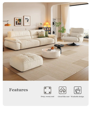 Sofa with matching chair and footstool