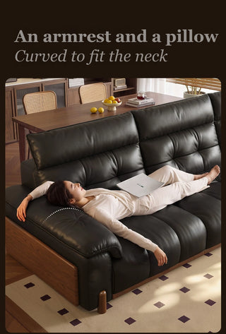 Curved armrest to rest your head on