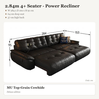 2.84m 4+ Seater · Power Recliner