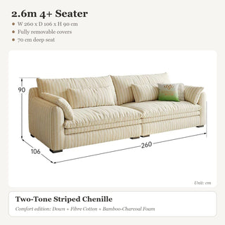 2.6m 4+ Seater