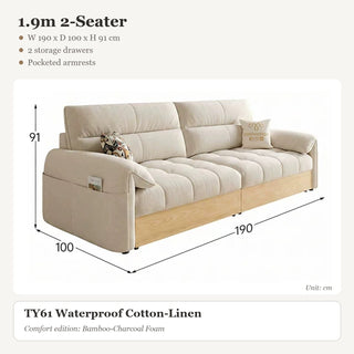 1.9m 2-Seater