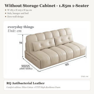 Without Storage Cabinet · 1.85m 1-Seater