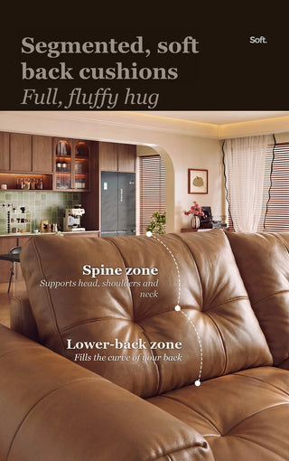 Segmented, soft back cushions