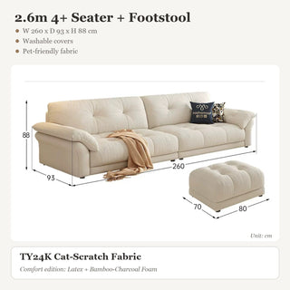 2.6m 4+ Seater + Footstool