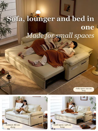 Sofa, lounger and bed in one