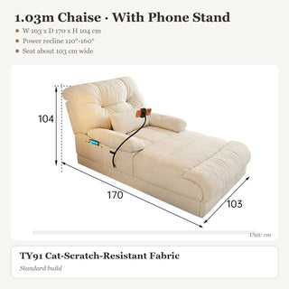1.03m Chaise · With Phone Stand