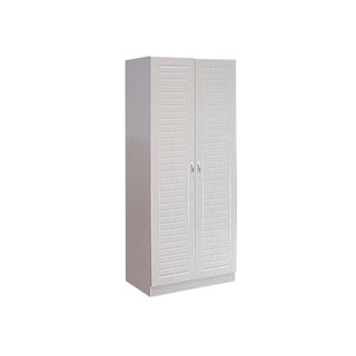 Cade Tall 2 Door Shoe Cabinet in White Singapore