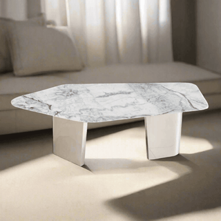 Caileigh Cultured Marble Coffee Table Singapore