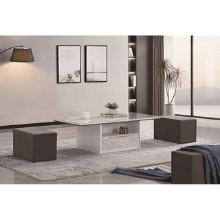 Callum II 2 Seater Coffee Table with Stool Singapore