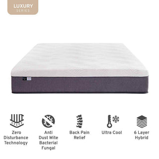 Campo Fabric Bed Frame + Somnuz™ Luxe Hybrid Cooling Mattress Singapore