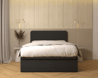 Campo Fabric Storage Bed (Water Repellent) + Hippomatt 10 Inch Spring Quilted Mattress Singapore