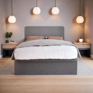 Campo Grey Fabric Storage Bed Frame (Water Repellent) + Somnuz™ Comforto 10" Bamboo Fabric Latex Pocketed Spring Mattress Singapore