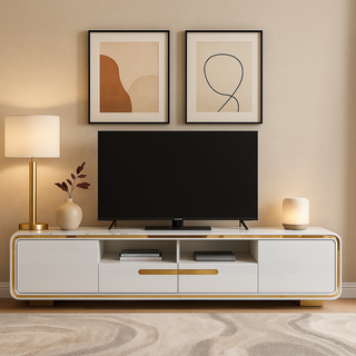 Carlen Gloss White TV Console (200cm)