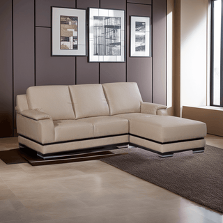 Carnation L-Shaped Genuine Leather Sofa Singapore