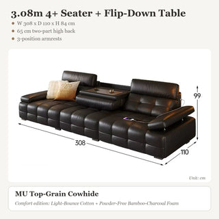 3.08m 4+ Seater + Flip-Down Table