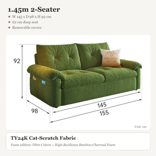 1.45m 2-Seater
