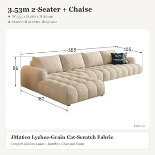 3.53m 2-Seater + Chaise