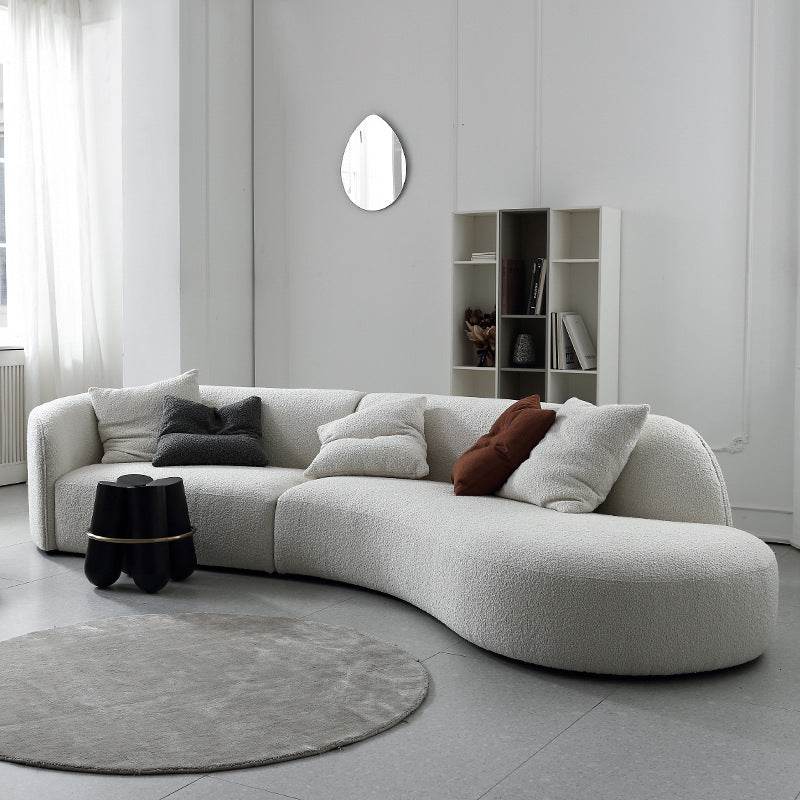 Cedar Boucle Fabric Sofa in Light Grey Singapore