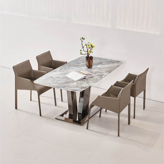 Ceta Glossy Sintered Stone Dining Table (140cm/160cm/180cm) Singapore