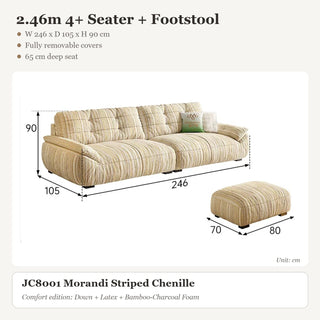 2.46m 4+ Seater + Footstool