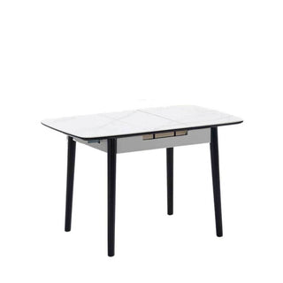 Charon Glossy Sintered Stone Extendable Dining Table Singapore