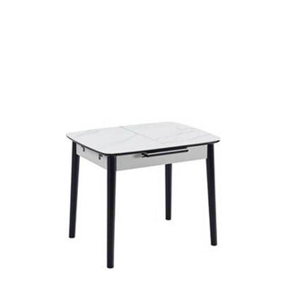 Charon Glossy Sintered Stone Extendable Dining Table Singapore