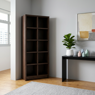 Claiborne Walnut Open Bookshelf