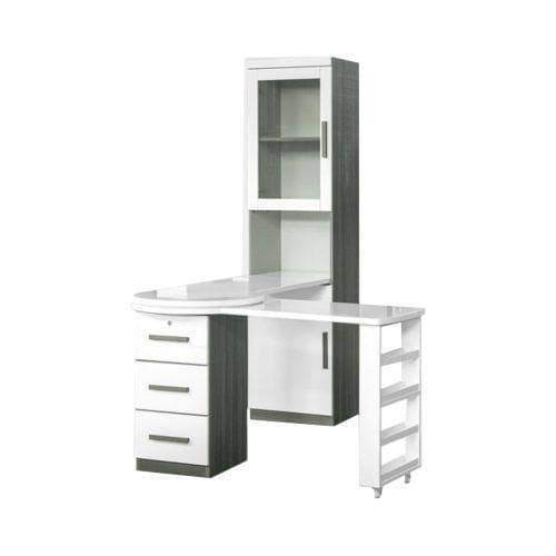 Claymore L-Shaped Study Table with Shelf Singapore
